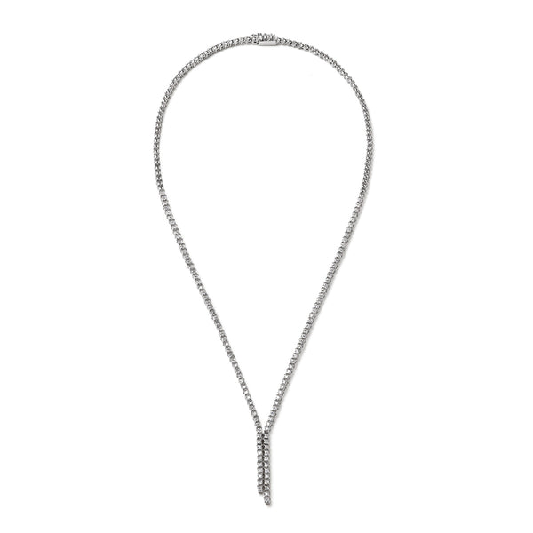 3.00ct Lab Diamond Drop Tennis Necklace in 9K White Gold H/SI